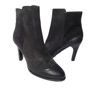 RAG & BONE Boots women Ankle Black Suede Leather zipper heel Albion sz 7-7.5 new